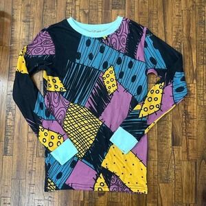 Disney Tim Burton's Nightmare Before Christmas Sally Patchwork Long Sleeve Shirt